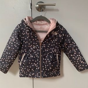 Girl Polka dot puffer coat